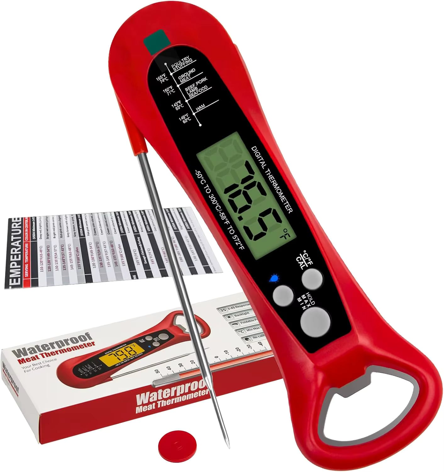 High-Precision Digital Meat Thermometer – Instant Read, Multi-Purpose Cooking Tool with Easy-Read