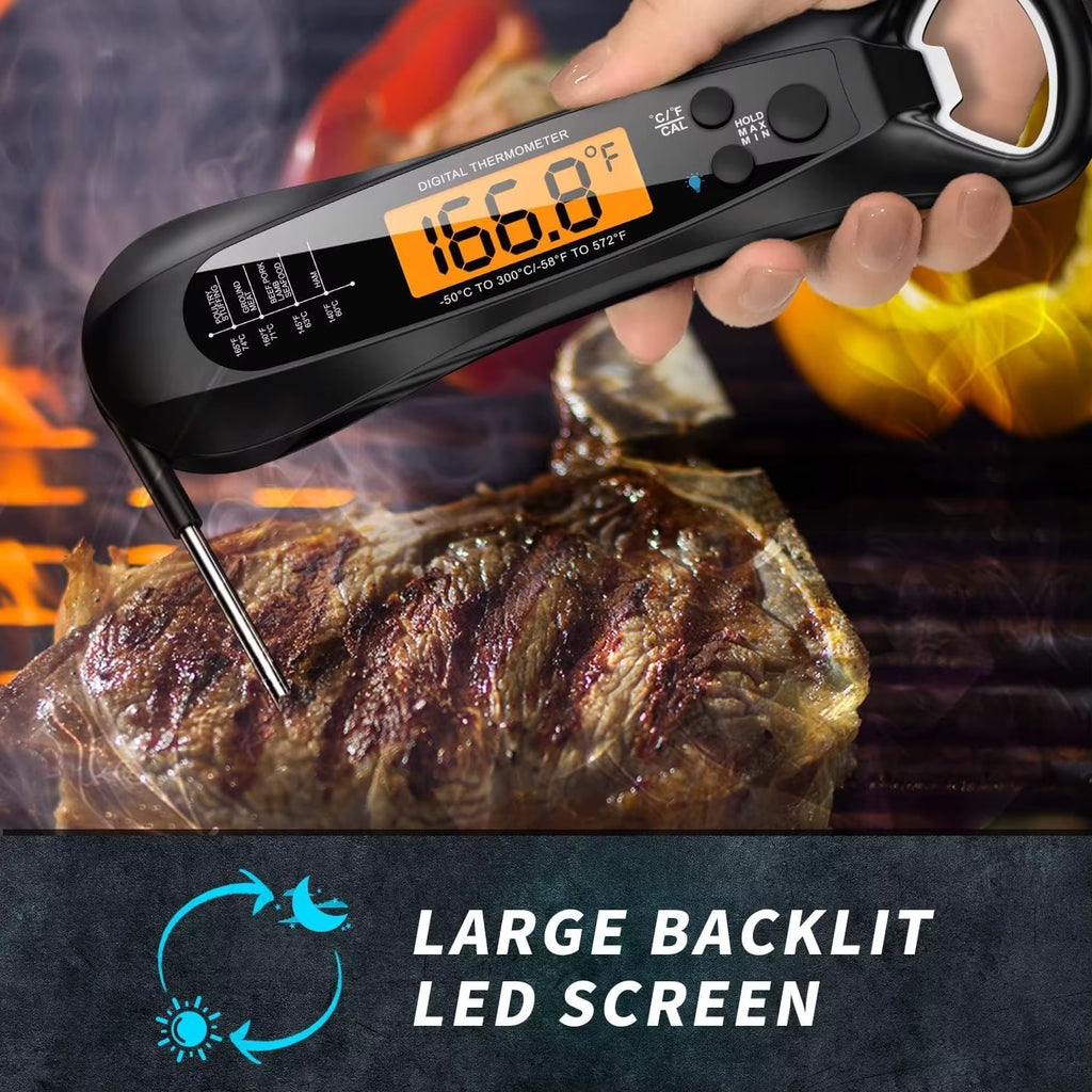 High-Precision Digital Meat Thermometer – Instant Read, Multi-Purpose Cooking Tool with Easy-Read