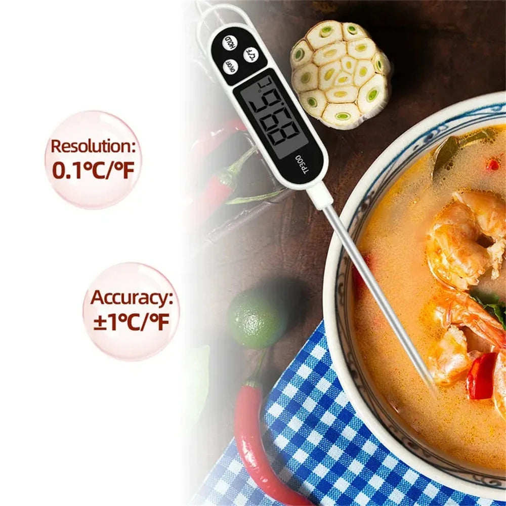 Digital Kitchen Food Thermometer – Water, Oil, Meat, BBQ, Oven, and Cooking Probe Tool